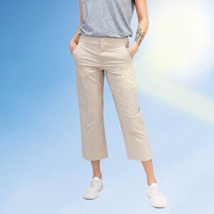 Ministry of Supply NWT oatmeal buff Pace Poplin cropped chino pants, sz 10